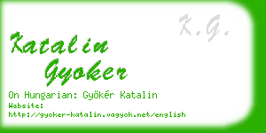 katalin gyoker business card
